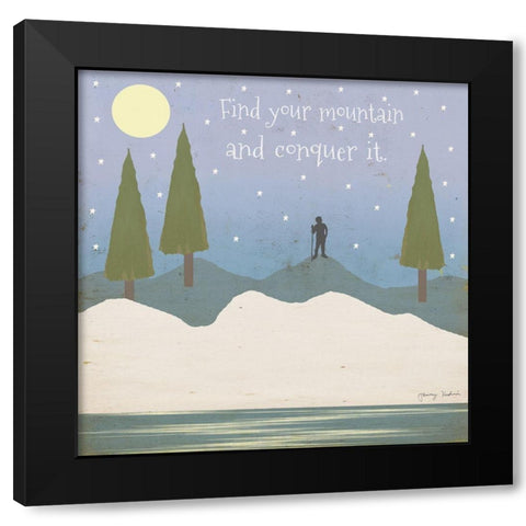 Find Your Mountain Black Modern Wood Framed Art Print by Kushnir, Tammy