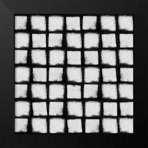 Shibori Black I Black Modern Wood Framed Art Print by Green, Nancy