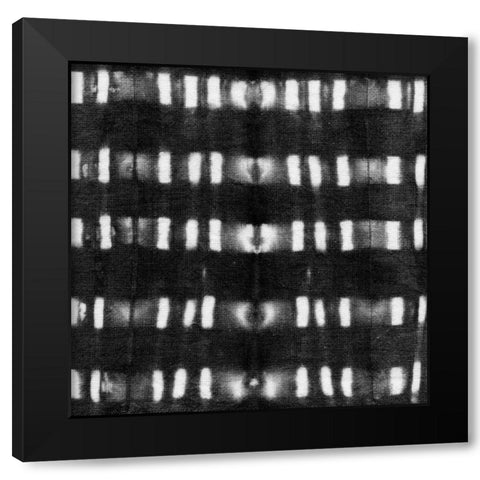 Shibori Black II Black Modern Wood Framed Art Print with Double Matting by Green, Nancy