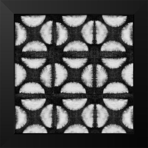 Shibori Black IV Black Modern Wood Framed Art Print by Green, Nancy