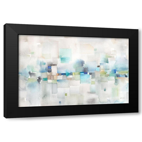 Cityscape Abstract Black Modern Wood Framed Art Print with Double Matting by Coulter, Cynthia