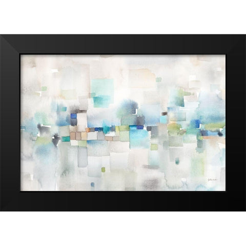 Cityscape Abstract Black Modern Wood Framed Art Print by Coulter, Cynthia