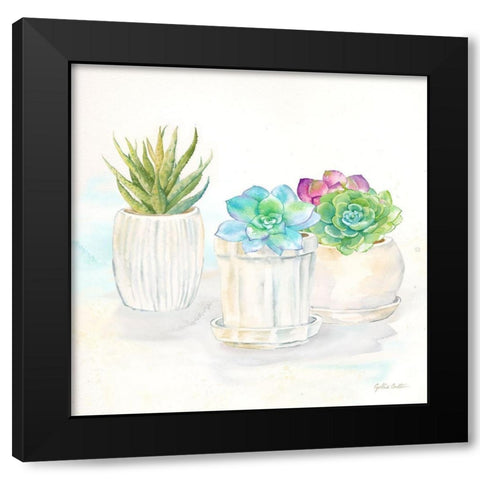 Sweet Succulent Pots IV Black Modern Wood Framed Art Print by Coulter, Cynthia