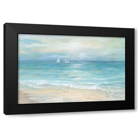 Island Beach Landscape Black Modern Wood Framed Art Print with Double Matting by Coulter, Cynthia