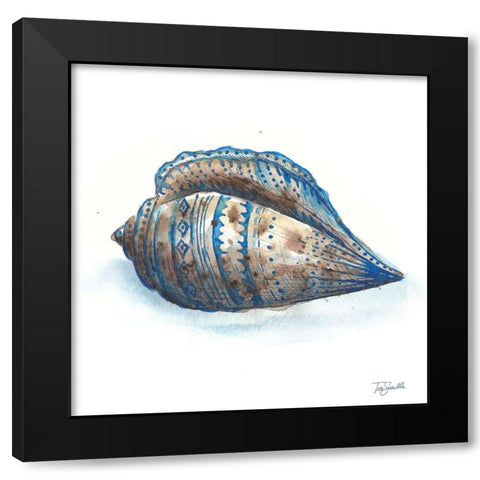 Bohemian Shells II Black Modern Wood Framed Art Print by Tre Sorelle Studios