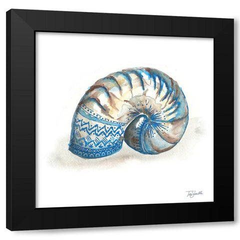 Bohemian Shells IV Black Modern Wood Framed Art Print with Double Matting by Tre Sorelle Studios