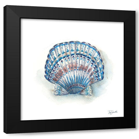 Bohemian Shells VII Black Modern Wood Framed Art Print with Double Matting by Tre Sorelle Studios