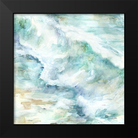 Ocean Waves I Black Modern Wood Framed Art Print by Tre Sorelle Studios