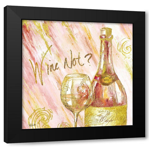 Rose All Day II (Wine Not?) Black Modern Wood Framed Art Print with Double Matting by Tre Sorelle Studios