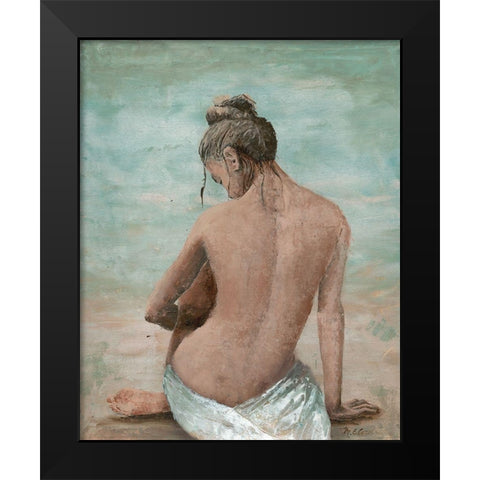 Study of a Woman I (head left) Black Modern Wood Framed Art Print by Cusson, Marie Elaine