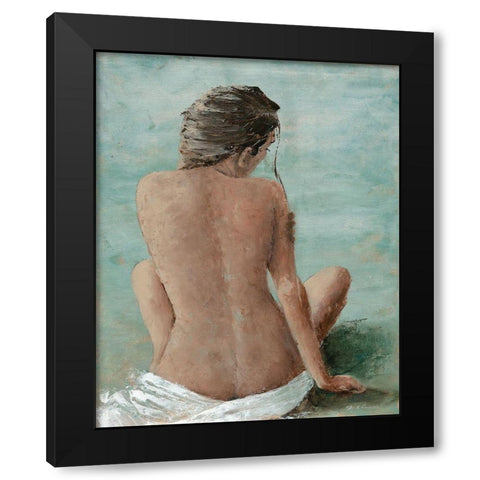 Study of a Woman II (head right) Black Modern Wood Framed Art Print by Cusson, Marie Elaine