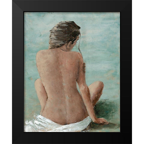Study of a Woman II (head right) Black Modern Wood Framed Art Print by Cusson, Marie Elaine