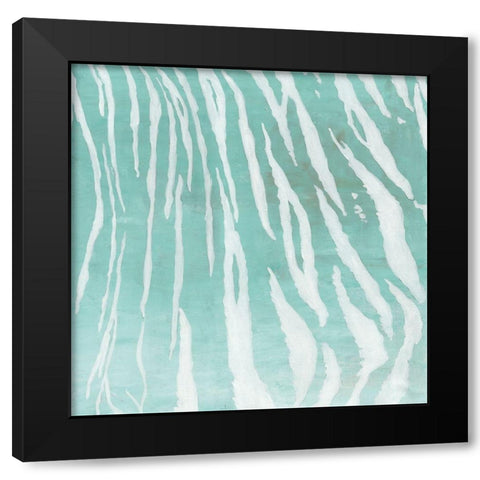 Soft Animal Prints Blue Tiger Black Modern Wood Framed Art Print by Cusson, Marie Elaine