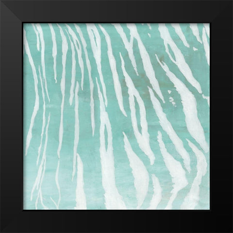 Soft Animal Prints Blue Tiger Black Modern Wood Framed Art Print by Cusson, Marie Elaine