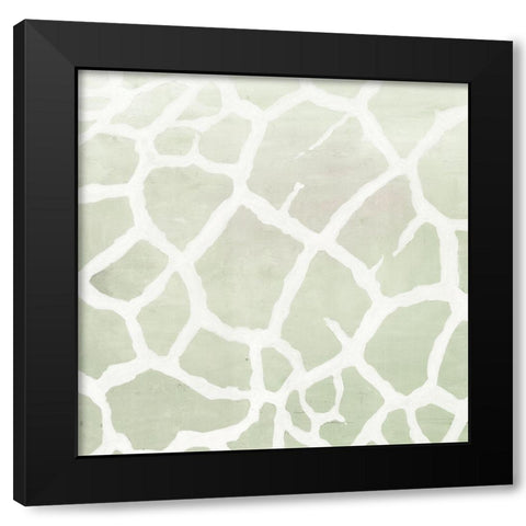 Soft Animal Prints Gray Giraffe Black Modern Wood Framed Art Print with Double Matting by Cusson, Marie Elaine