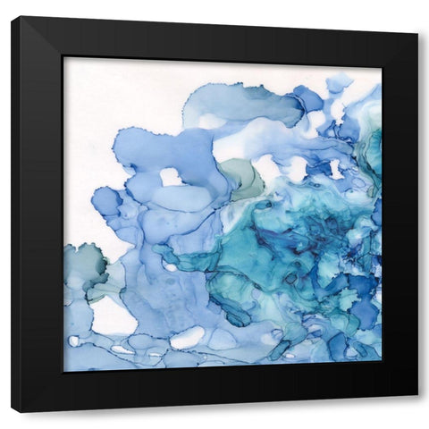 Ocean Influence Blue    Black Modern Wood Framed Art Print by Reed, Tara