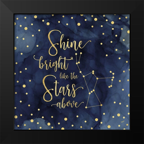 Oh My Stars III Shine Bright Black Modern Wood Framed Art Print by Reed, Tara