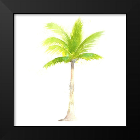 Tropical Icons Palm Tree Black Modern Wood Framed Art Print by Northern Lights