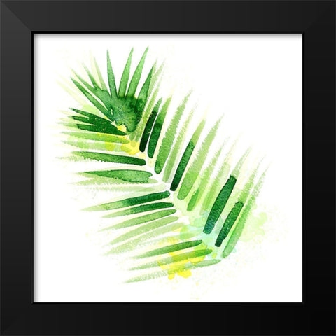 Tropical Icons Palm Frond Black Modern Wood Framed Art Print by Northern Lights