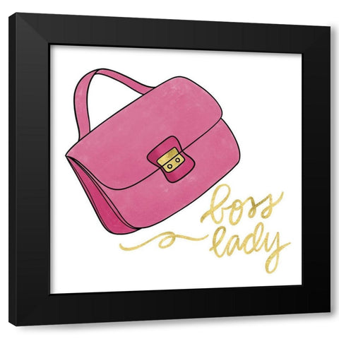 Goal Digger I Boss Black Modern Wood Framed Art Print with Double Matting by Noonday Design