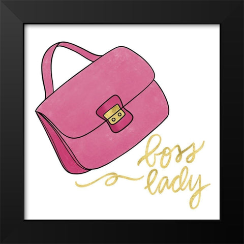 Goal Digger I Boss Black Modern Wood Framed Art Print by Noonday Design