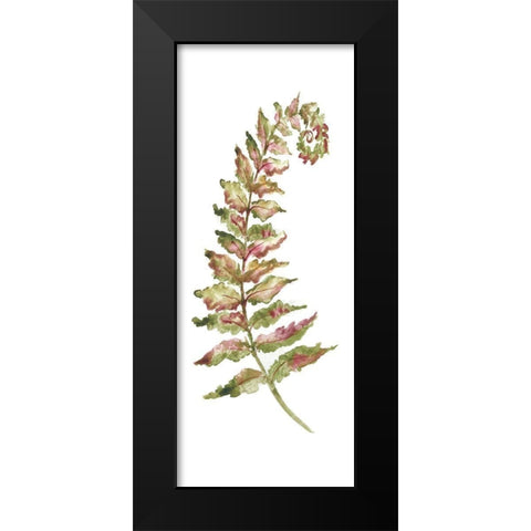 Botanical Fern Single II Black Modern Wood Framed Art Print by Tre Sorelle Studios