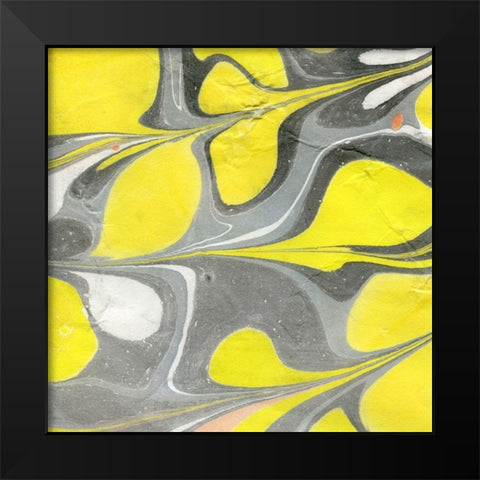 Yellow and Gray Marble I Black Modern Wood Framed Art Print by Green, Nancy