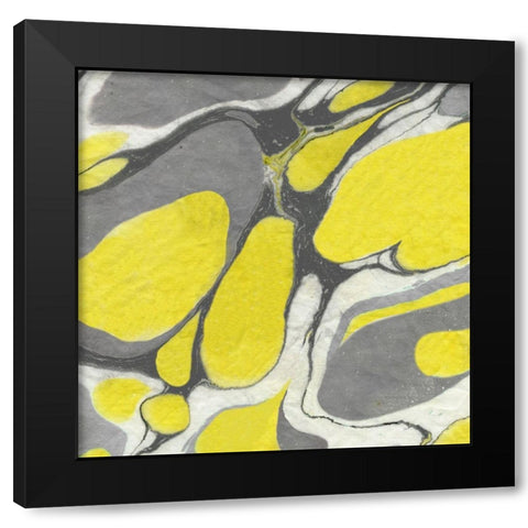Yellow and Gray Marble II Black Modern Wood Framed Art Print by Green, Nancy