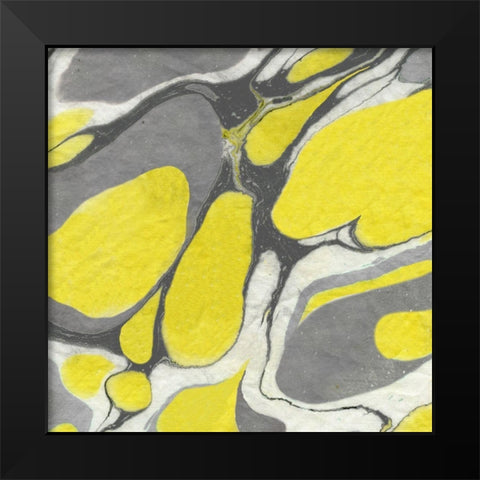Yellow and Gray Marble II Black Modern Wood Framed Art Print by Green, Nancy