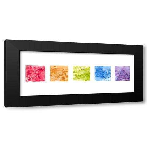 Bright Mineral Abstracts Panel 5 across Black Modern Wood Framed Art Print by Reed, Tara