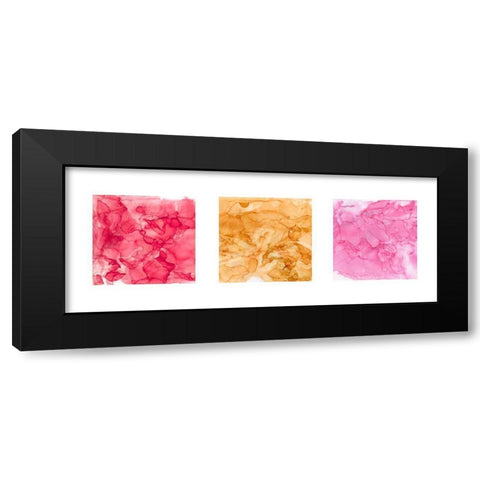 Bright Mineral Abstracts Panel II 3 across Black Modern Wood Framed Art Print by Reed, Tara