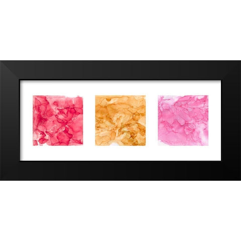 Bright Mineral Abstracts Panel II 3 across Black Modern Wood Framed Art Print by Reed, Tara
