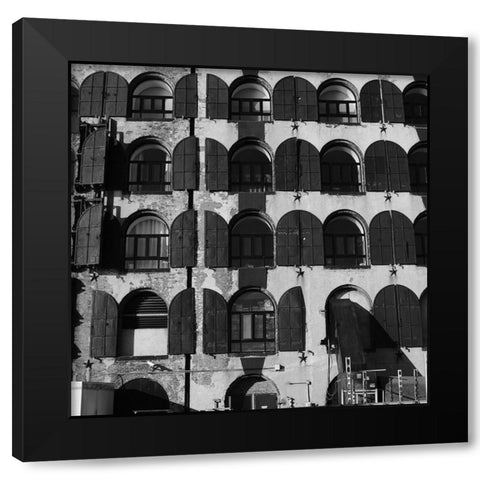Windows Black Modern Wood Framed Art Print by Betancourt, Jose