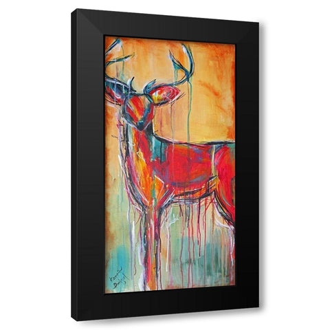 Buck Black Modern Wood Framed Art Print by Evenson, Karrie