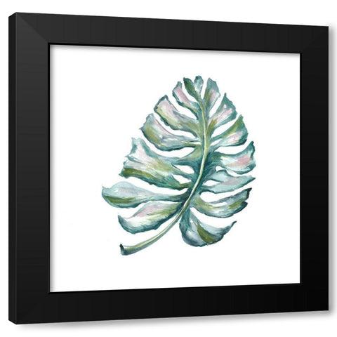 Island Leaf I Black Modern Wood Framed Art Print with Double Matting by Tre Sorelle Studios