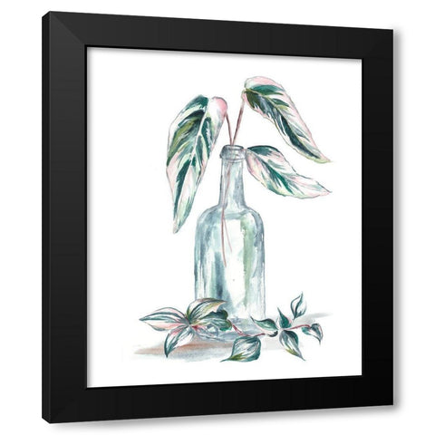 Island Tropics Frond in Bottle III Black Modern Wood Framed Art Print with Double Matting by Tre Sorelle Studios