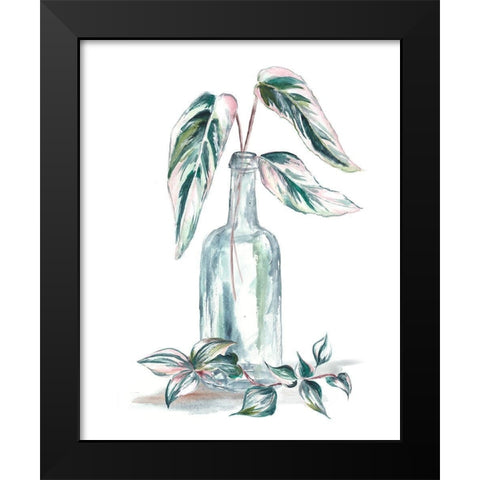 Island Tropics Frond in Bottle III Black Modern Wood Framed Art Print by Tre Sorelle Studios