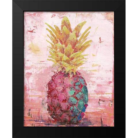 Painted Pineapple I Black Modern Wood Framed Art Print by Cusson, Marie-Elaine