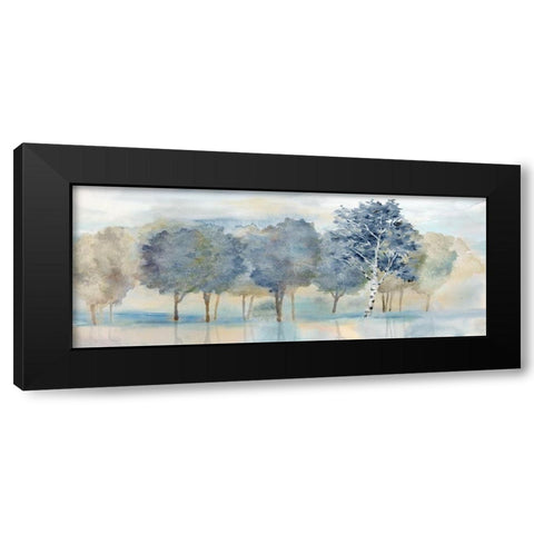 Treeline Reflection Panel Black Modern Wood Framed Art Print by CoulterCynthia