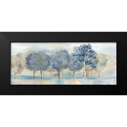 Treeline Reflection Panel Black Modern Wood Framed Art Print by CoulterCynthia