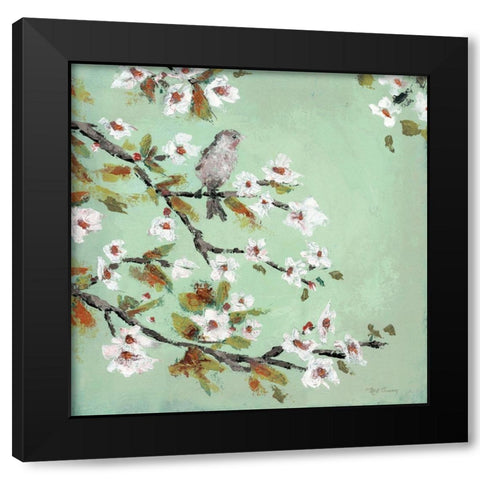Morning Songbird Black Modern Wood Framed Art Print with Double Matting by Cusson, Marie-Elaine