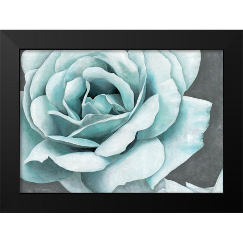 Rose Bloom Black Modern Wood Framed Art Print by Cusson, Marie-Elaine