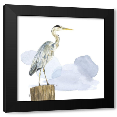 Birds of the Coast on White I Black Modern Wood Framed Art Print by Reed, Tara