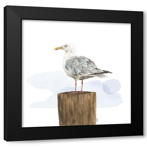 Birds of the Coast on White IV Black Modern Wood Framed Art Print with Double Matting by Reed, Tara