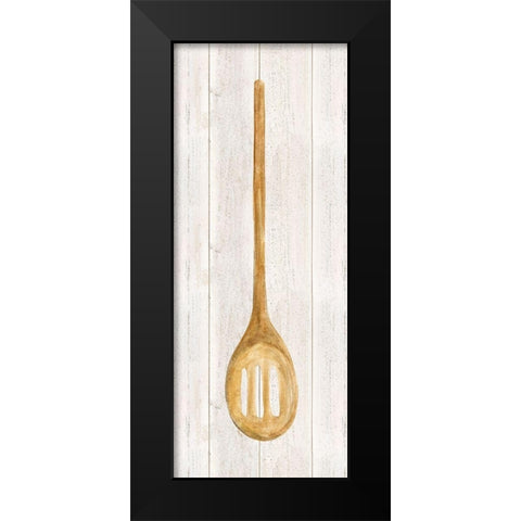 Vintage Kitchen Wooden Spoon Black Modern Wood Framed Art Print by Reed, Tara