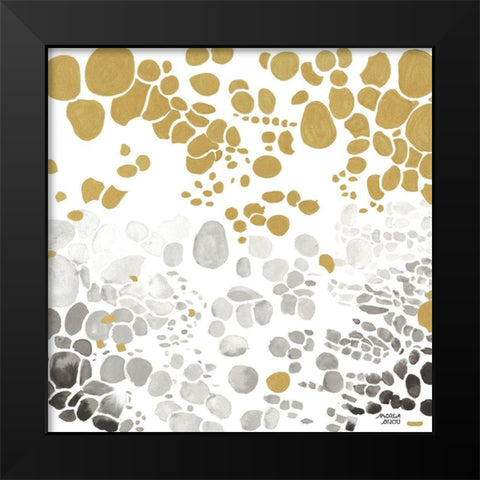Speckled Trio II Black Modern Wood Framed Art Print by Bijou, Andrea