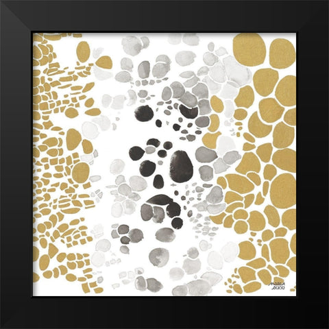 Speckled Trio III Black Modern Wood Framed Art Print by Bijou, Andrea