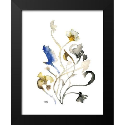 Watercolor Botanical II Black Modern Wood Framed Art Print by Bijou, Andrea