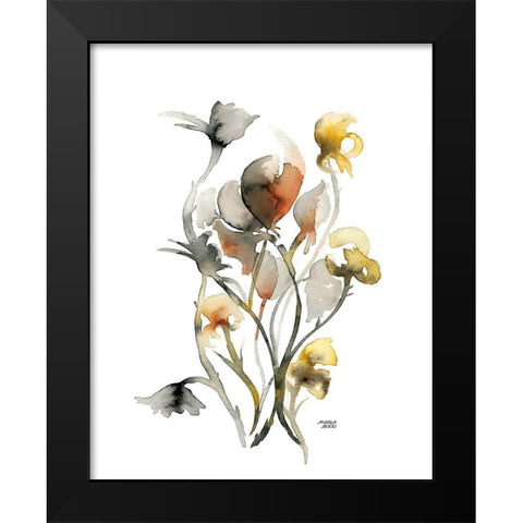 Watercolor Botanical III Black Modern Wood Framed Art Print by Bijou, Andrea