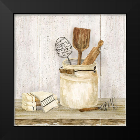 Vintage Kitchen I Black Modern Wood Framed Art Print by Reed, Tara